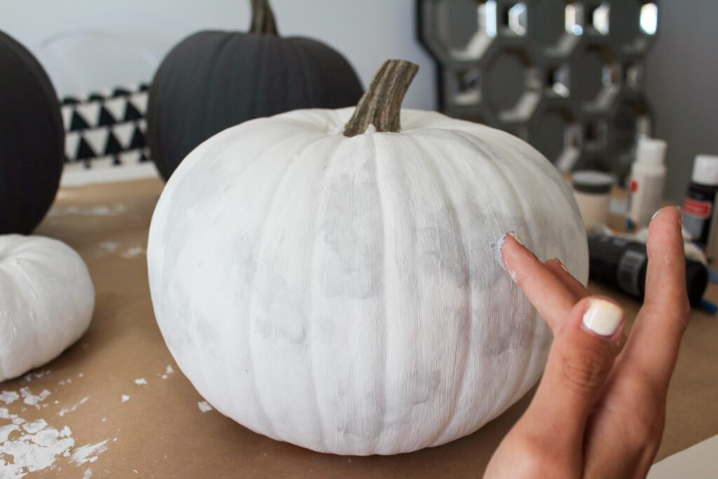 how to paint marble pumpkins